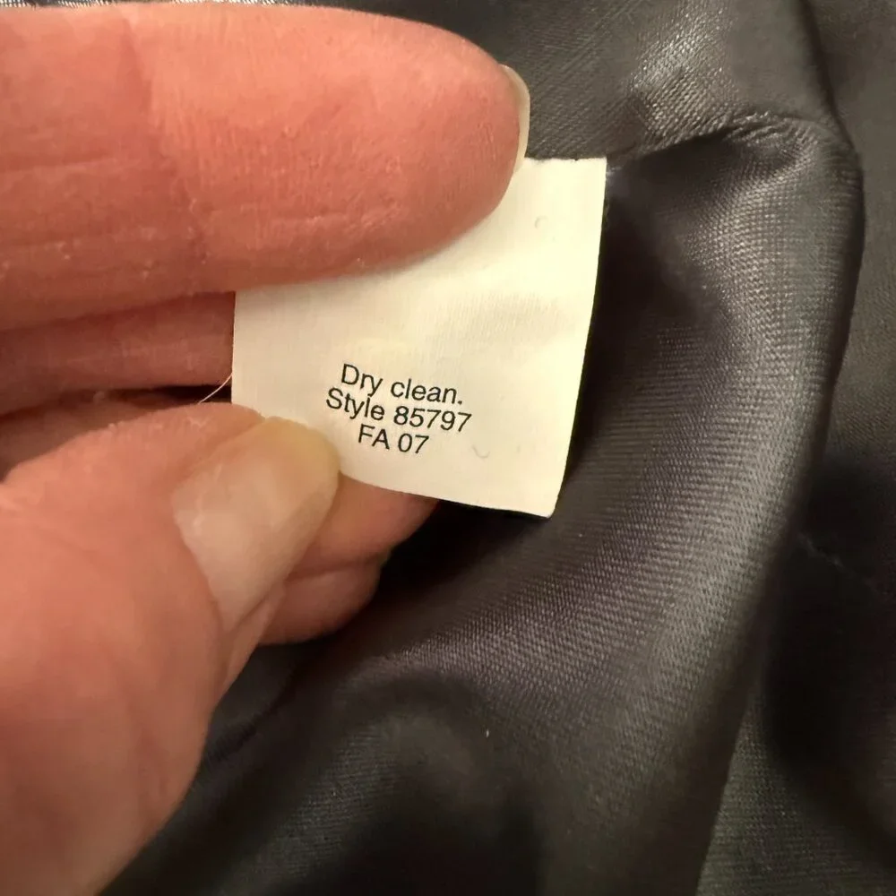 J. Crew women's black fully lined double breasted long sleeve coat - Picture 8 of 8
